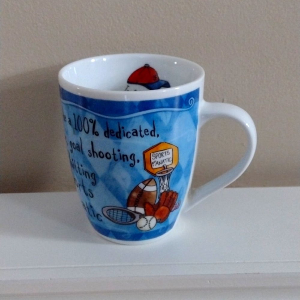 Sports Fanatic Mug H&H Porcelain New 12 Oz.